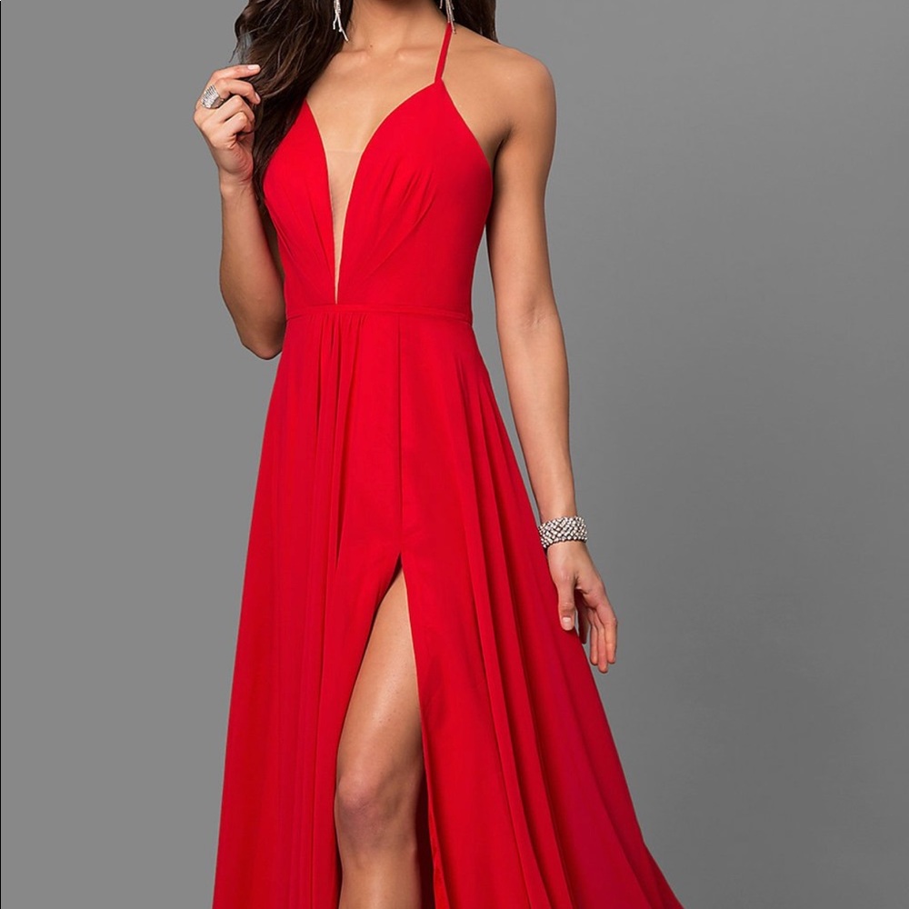 Faviana red prom dress!  Hot!